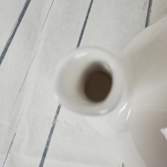 Rae Dunn Magenta Tepot Typewriter Font Ceramic Dimpled White - Picture 10 of 14